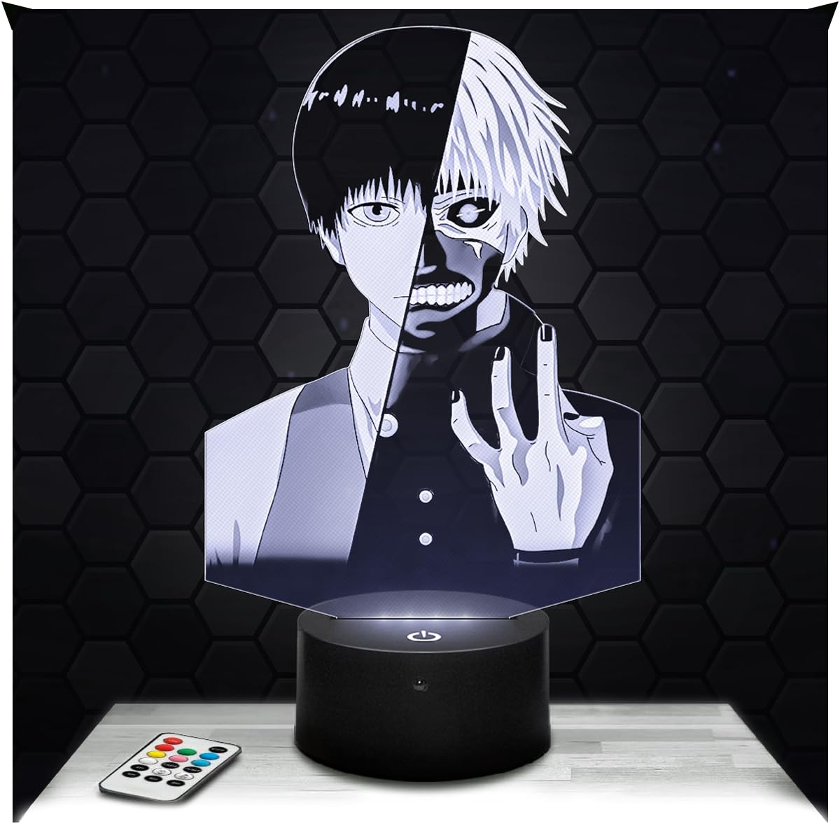 Lampephoto.fr - T Ghoul 3D Lamp Gift Idea for Teens, T Ghoul Manga Cartoon Accessory, Teenage Boy's Room Decor, Desk Decoration, Christmas, Gift Idea for Teens, Led Bedside, Gifts Merchandising TOP
