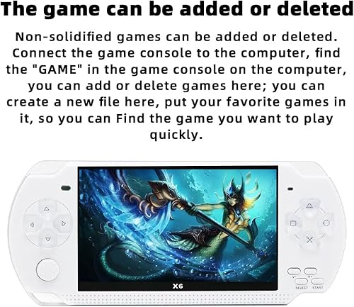 Miniatura 5 de JXD Consola de juegos portátil de 4.3 pulgadas, 8 GB, 2000 juegos integrados para múltiples simuladores, X6, consola de videojuegos retro Mp34Ebook