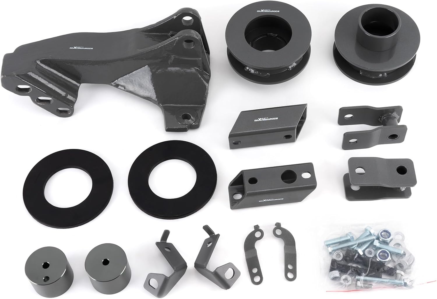 maXpeedingrods 2.5" Leveling Lift Kit for Ford F250 F350 F450 2011-2022 Super Duty 4WD, Front Strut Coil Spacer with Track Bar Relocation Bracket