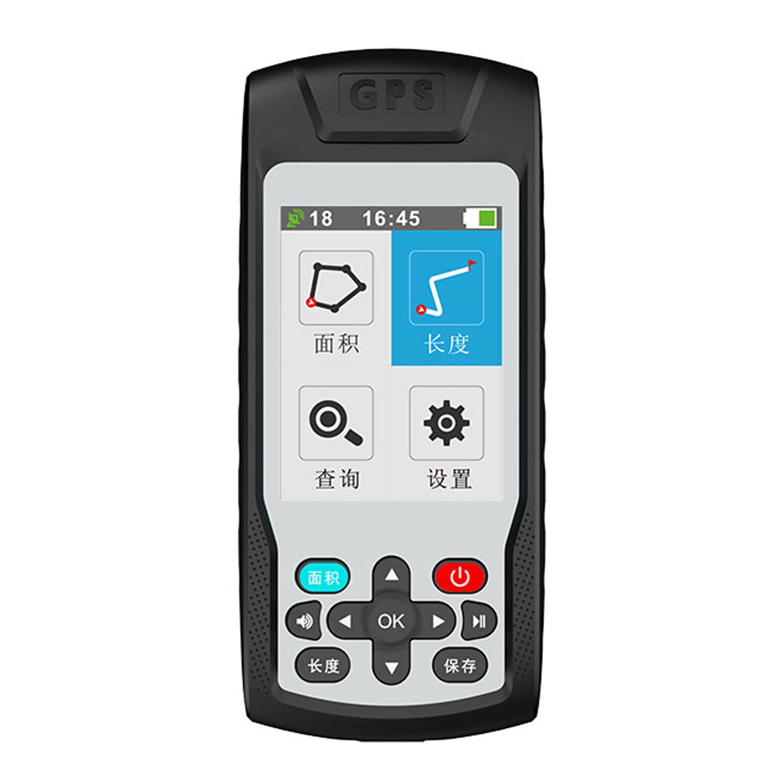 STMKB Handheld GPS Survey Equipment, 2.8inch Color Screen Area Meter Tester, 4 Satellite Detection, 99 Sets Of Data Storage and Data Export Functions, Supports Handheld and Vehicle Use