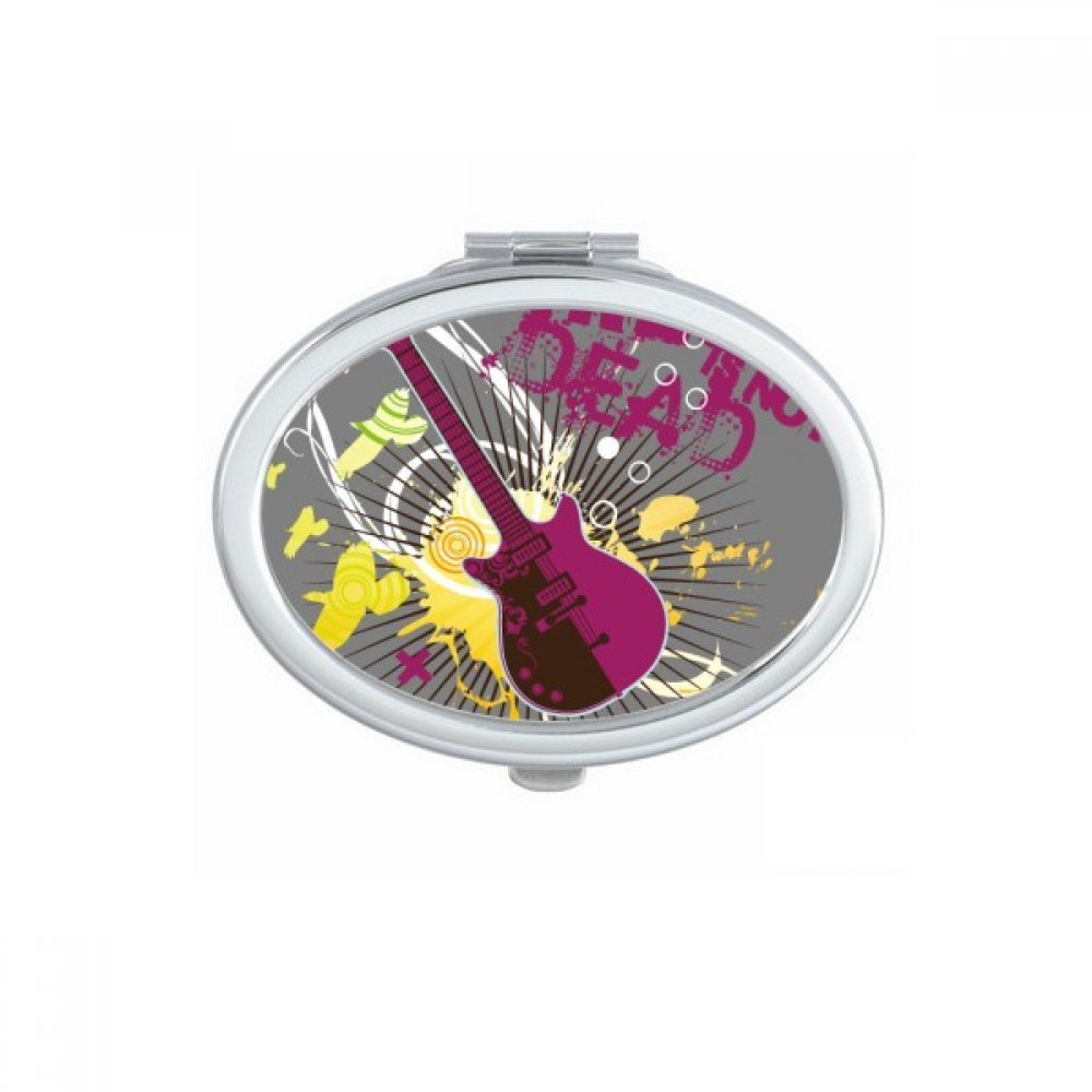 Miroir compact ovale pour retouches maquillage rapides au bureau