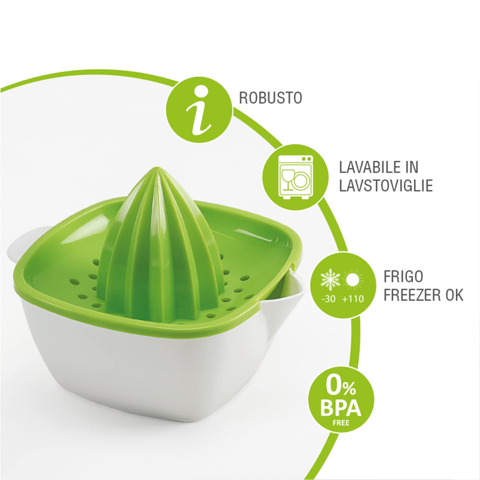 Cosmoplast Presse-agrumes, presse-citron. 100% fabriqué en Italie