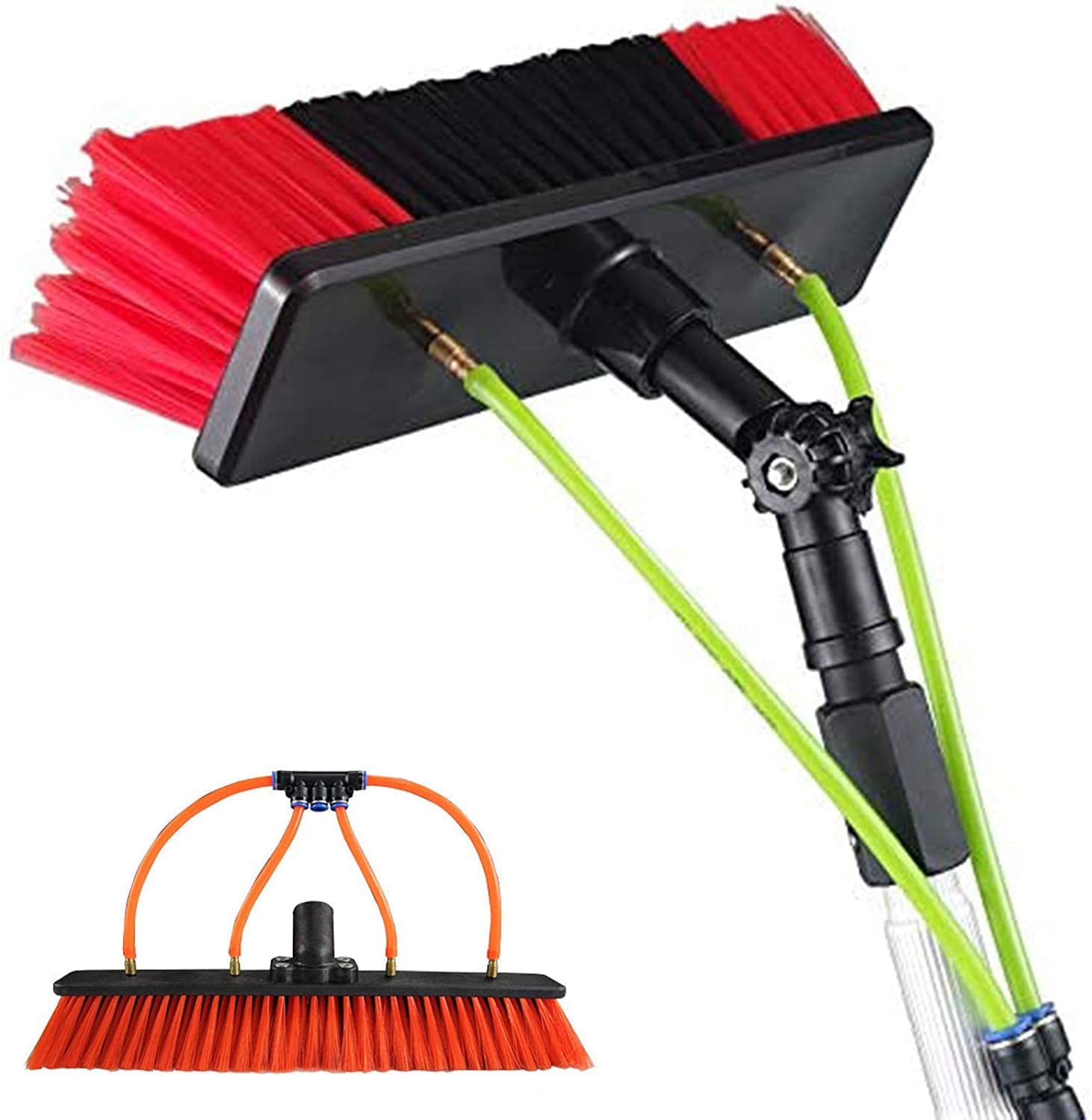 GTHTUHFD Water Fed Telescopic Brush 3.6-11M Window Cleaning Pole Brush Window And Solar Panel Cleaning System Windows Cleaning Trucks Water Fed Pole Kit For Trucks Water Fed,36ft/11m