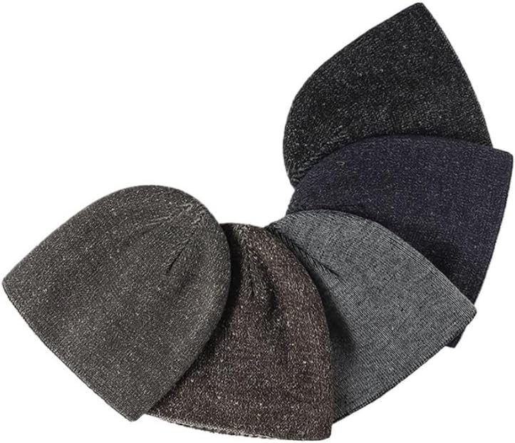Men's Versatile Plain Acrylic Knitted Hat for Casual Outdoor Wear