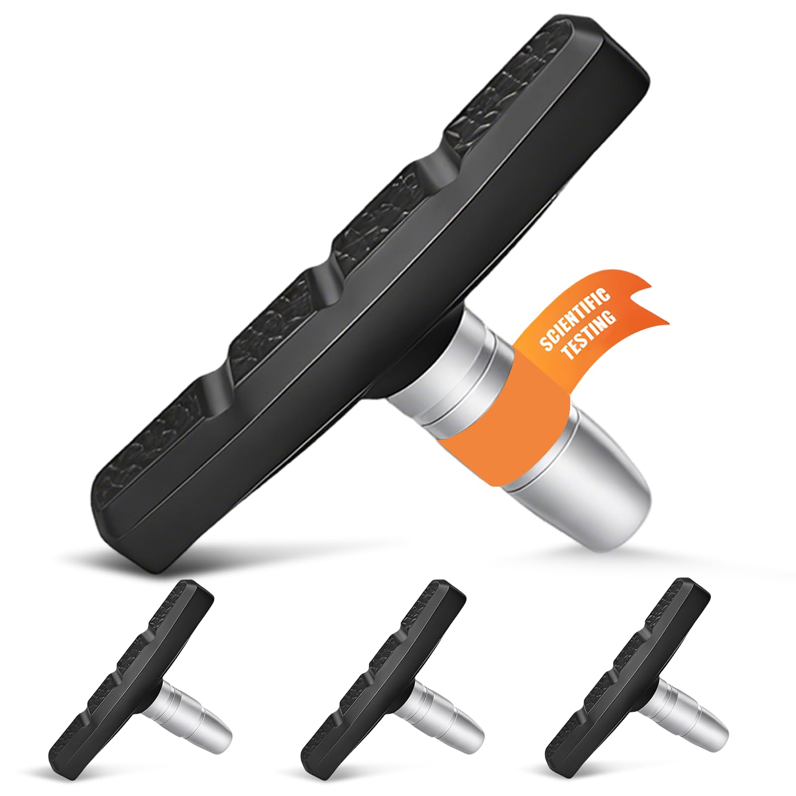 4 StückV-Brake Bremsbeläge Fahrrad, 2 Paar Bremsklötze Fahrrad Bremsbacken 60 mm für V-Bremse Fahrradbremsen, Hohe Bremsleistung Fahrradbremsen Block Kit, Starke Bremskraft & Langlebig