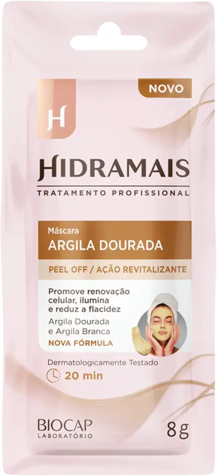Hidramais Masc Facial Argila Dourada Revitaliz 8g