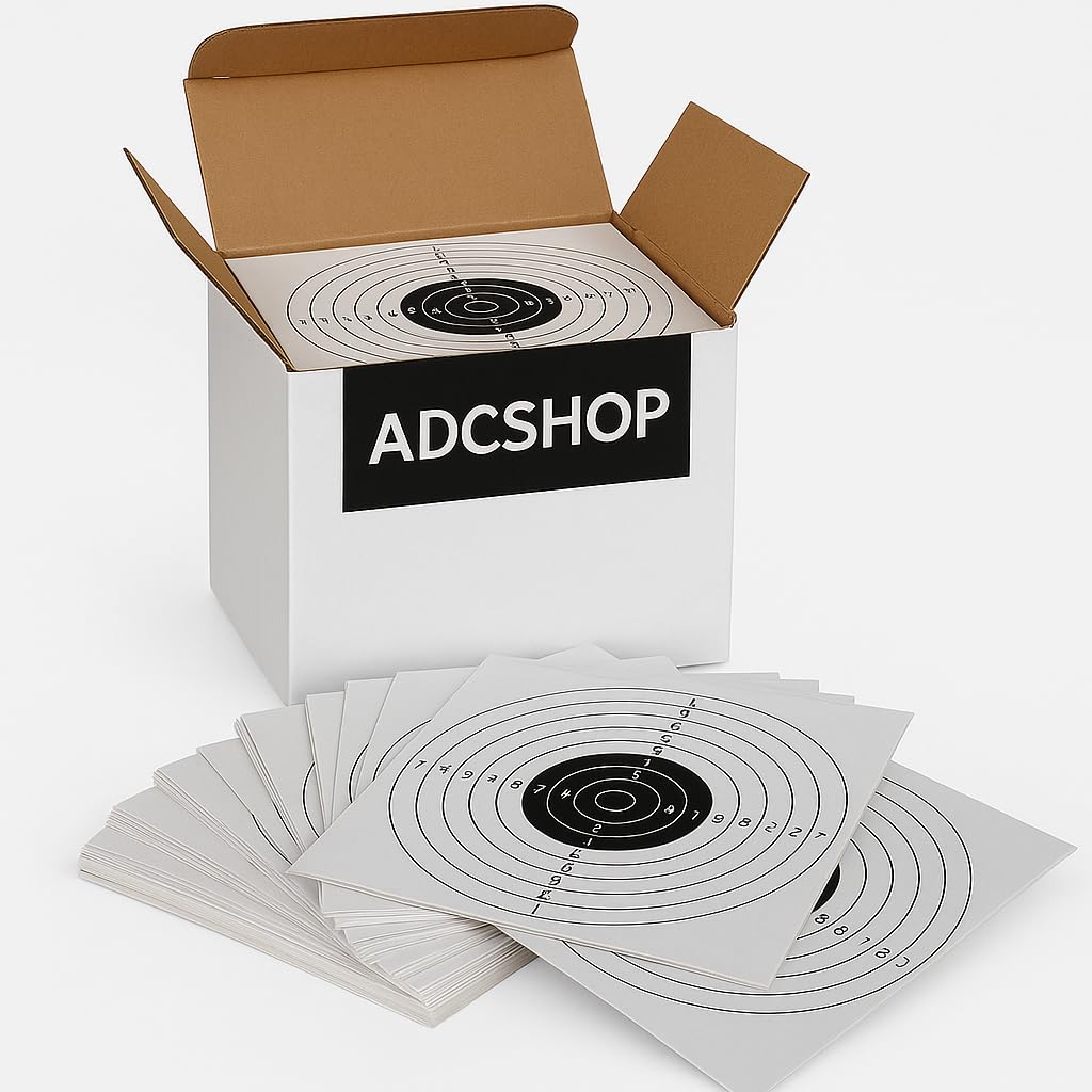 Lot de 500 cibles de 14 x 14 cm en carton 200 g pour tir à la cible : Airsoft, air comprimé, pardigon balin. Normes pour pratique et compétition. En boîte