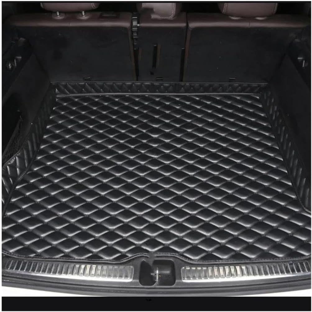 Fully Surrounded Trunk Mat for Panamera 970 2010 2011 2012-2016 Car Trunk Mat Anti Dirty Durable Leather Carpet Protective Pad Boot Liner Protector(Black andBlackB)