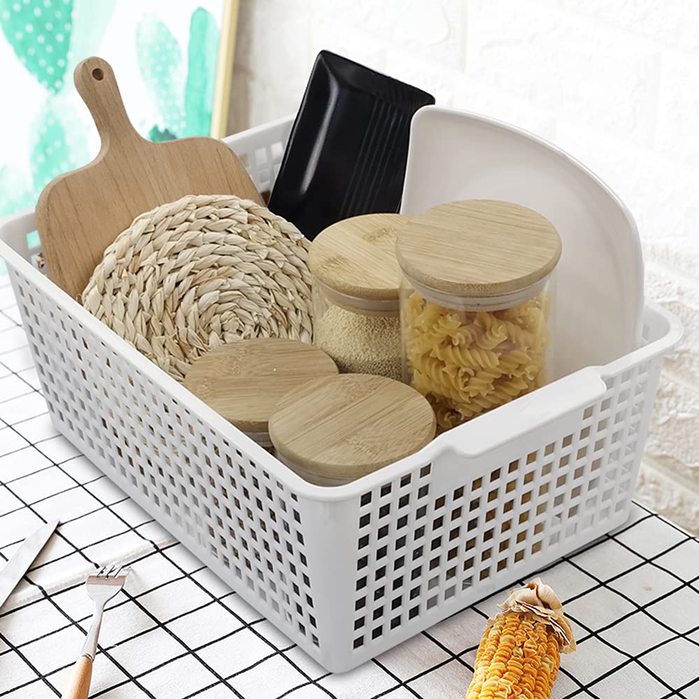 Easymanie Lot de 5 paniers en plastique gris A4