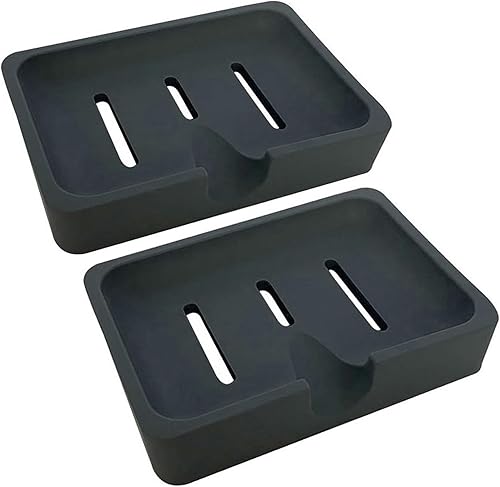 Jabonera de silicona autodrenante en cascada duradera, jabonera simple, funda de jabón portátil, bonita bandeja para jabón, fácil de limpiar,