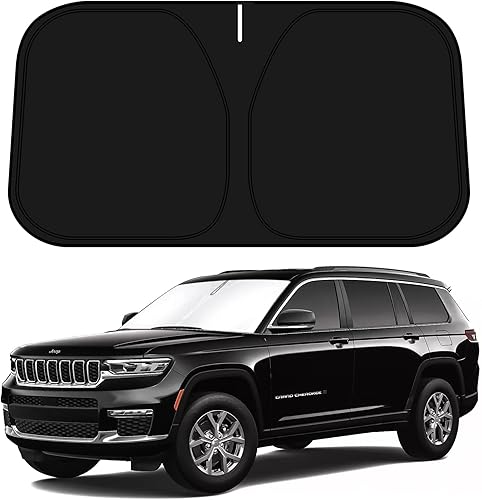 D-Lumina Parasol para parabrisas para accesorios Je-ep Cherokee 2014-2023 (no para Grand Cherokee), parasol para ventana delantera, bloquea los
