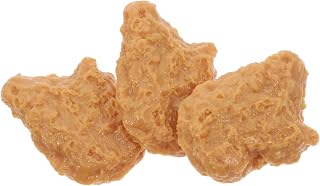 VOSAREA 3pcs Artificial Fried Chicken Model Lifelike Food Props for Home Kitchen Decoration and Photography Realistic Simulation for Parties and Displays
