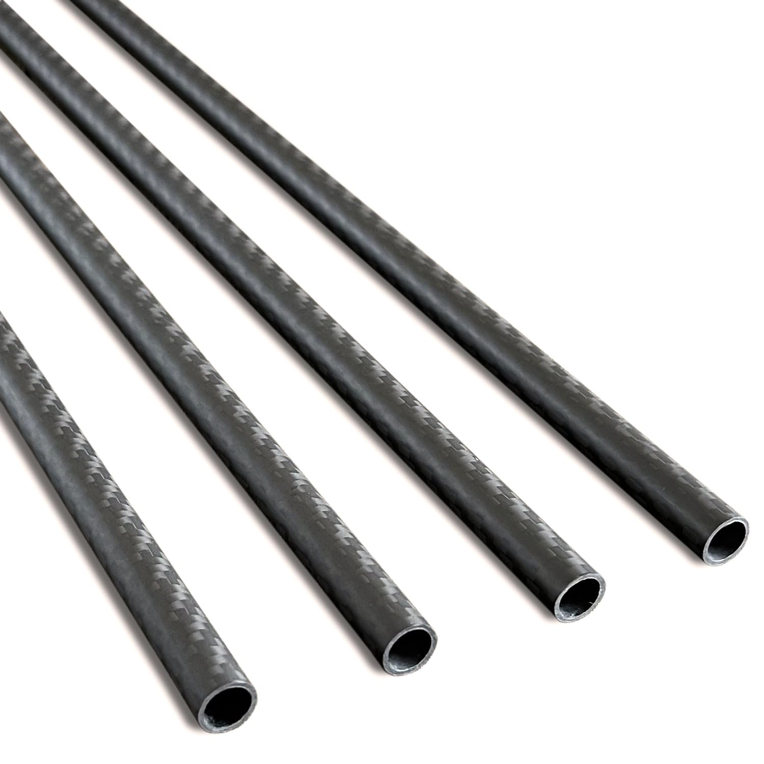 4pcs Carbon Fiber Tube 10mmx8mmx420mm.6/8/12/16/22/25/30mm Available, 3K roll Wrapped Twill Matte Finish