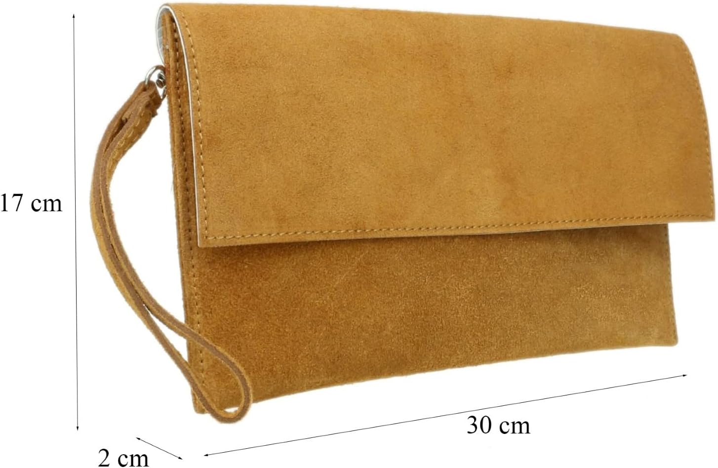 Girly HandBags Womens Plain Suede Clutch Bag