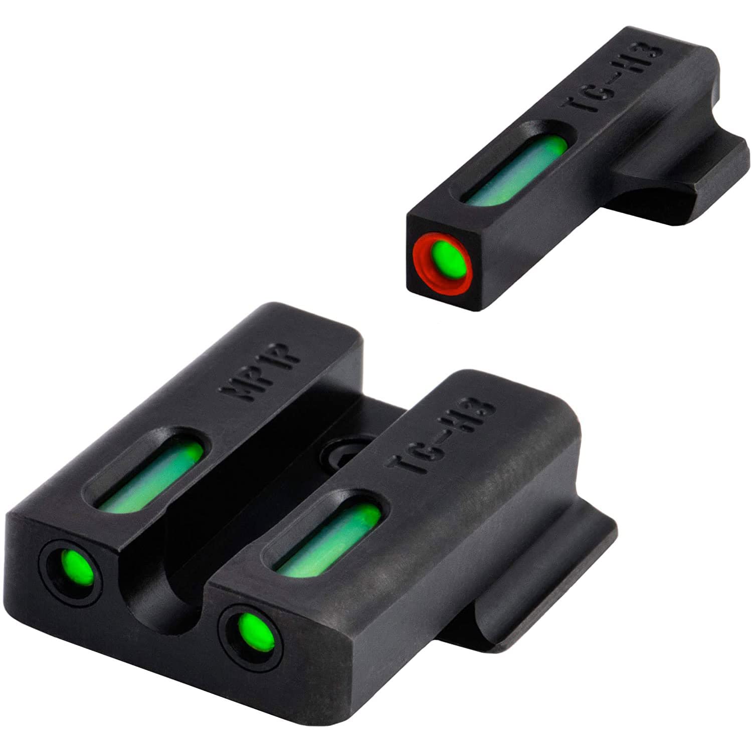 Truglo TFX PRO Handgun Sight, Glowing Shock Proof Tritium and Fiber Optic Night Sight for Handguns, Compact, Durable, and Snag Free Sight