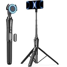 UBeesize 72'' Magnetic Tripod for iPhone with Remote, Extendable Cell Phone Tripod Stand, Compatible with MagSafe, Selfie Stick Tripod for iPhone 15 14 13 12 11 Series and Android Phones