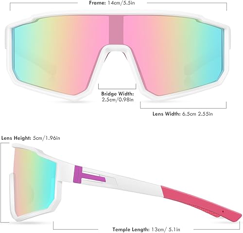 Miniatura 2 de MVPTGRS Gafas de sol de béisbol juveniles para niños y niñas de 8 a 14 años TR90 con marco para niños, gafas de sol deportivas para sóftbol,