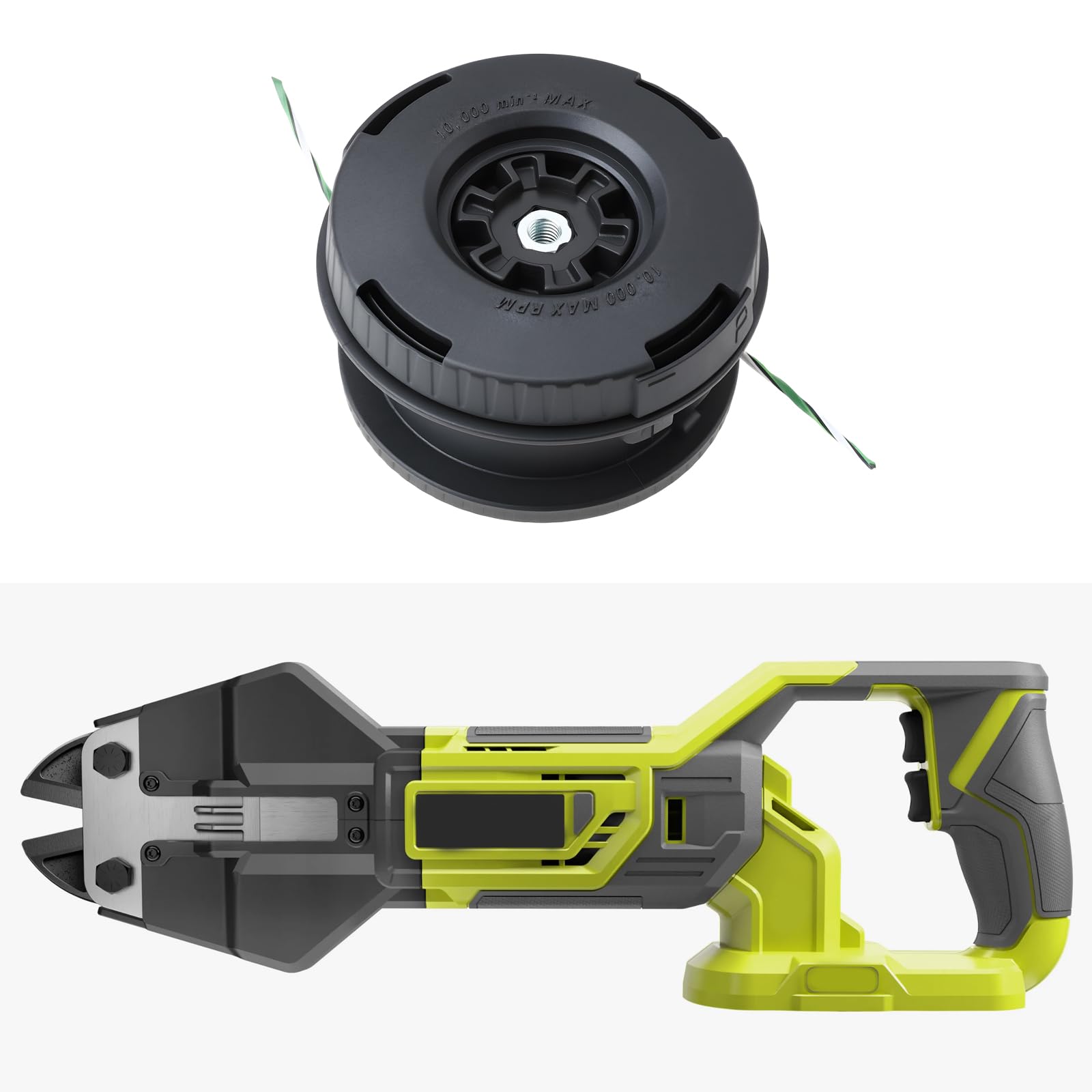 Cabezal de Corte con Alimentación por Golpe para Eje Recto 314608005 Compatible con Ryobi RY15526 RY15527 RY15529