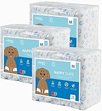 Aqpet Pannolini Igienici a Fascia Mutanda per Cani Maschi con Chiusura Adesiva Regolabile, Anti odore, Usa e getta, Taglia Medium 550x220mm, Confezione da 36 Pezzi