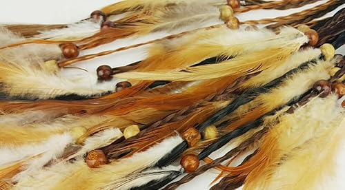 Miniatura 5 de 3 piezas de cuerda de pelo bohemia hecha a mano para mujeres y niñas, bandas elásticas para el cabello, ligas elásticas para el cabello, ligas para