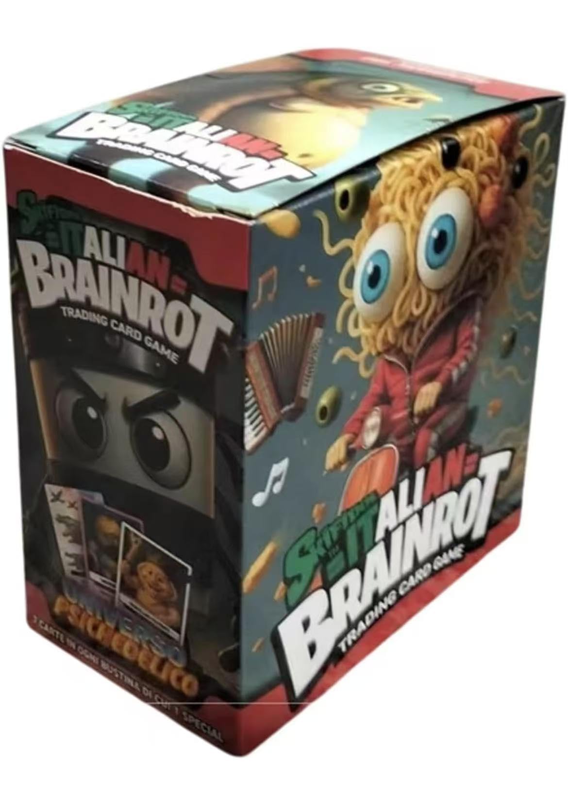 Generico Brainrot-carte Scatola Box 12 bustine Skifidol Italian Brainrot mix Psichedelico - Trading Card Game - Gioco di carte collezionabile.