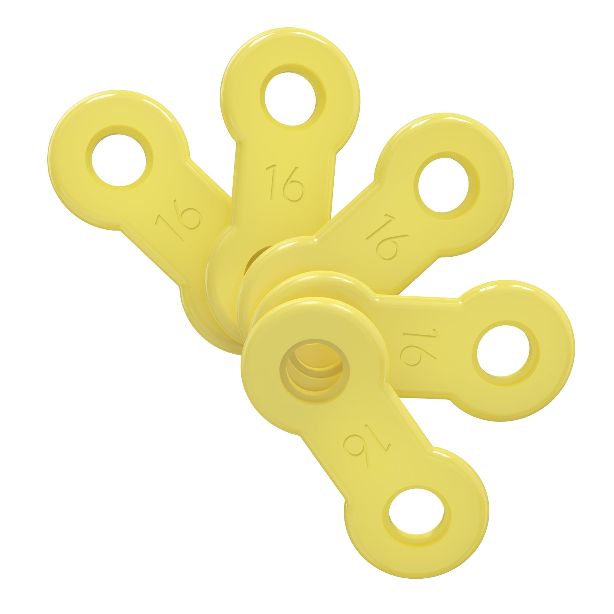 20PCS Replacement Elastic Straps for Meyson EMA Application (Yellow, 16 mm)