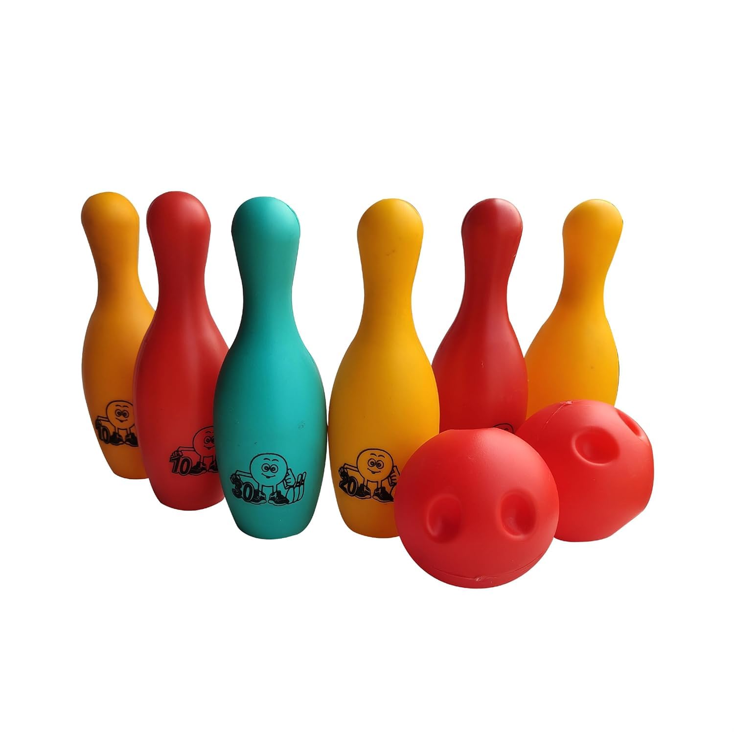 RAINBOW RIDERS Bowling Alley Set with 6 Pins and Two Balls Indoor Outdoor Sports Game for Kids | Light Weight & Easy to Carry, 3+ Years (B0CNWMK4QJ) Amazon Price History, Amazon Price Tracker