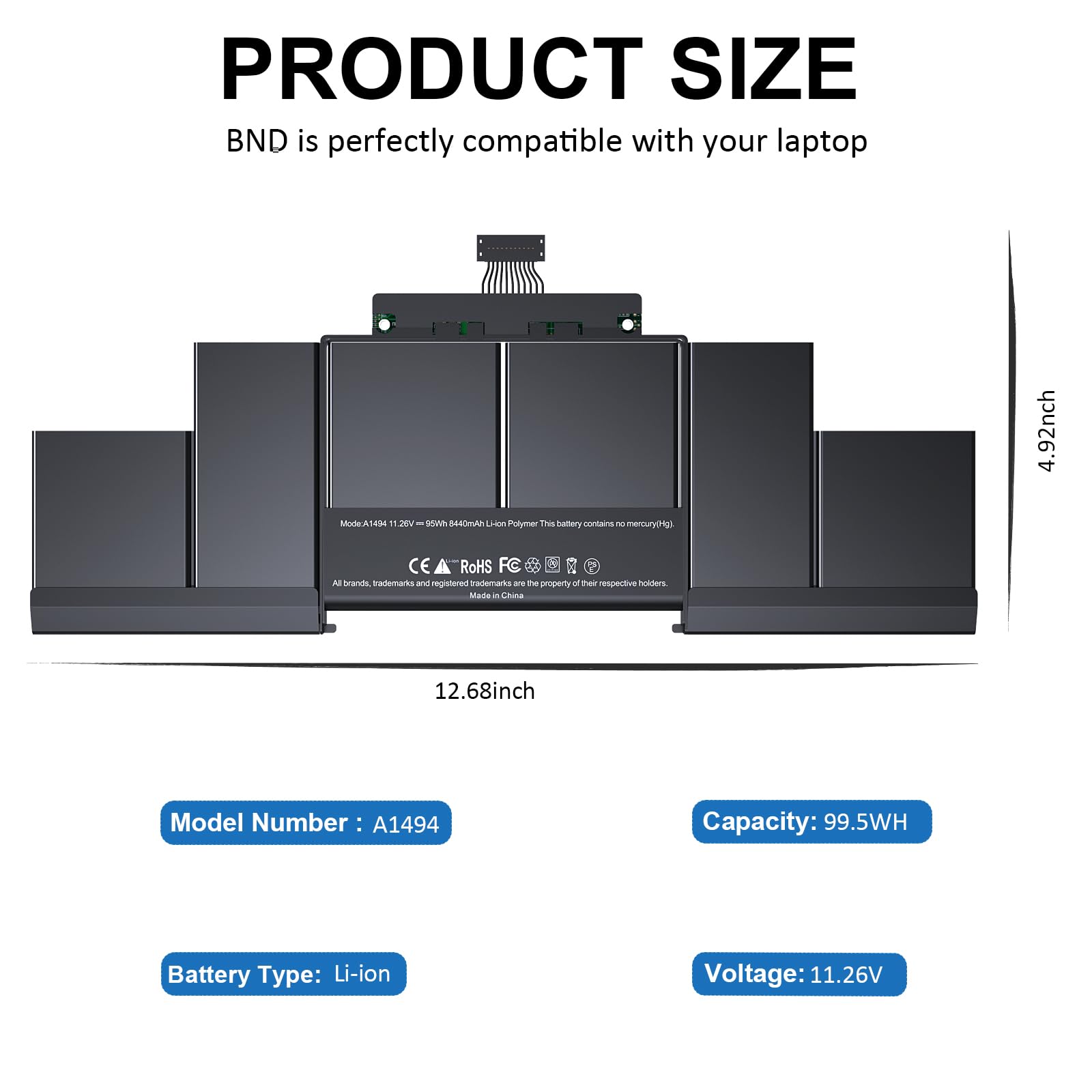 Amazon.com: BND Battery A1494 Replacement Battery for