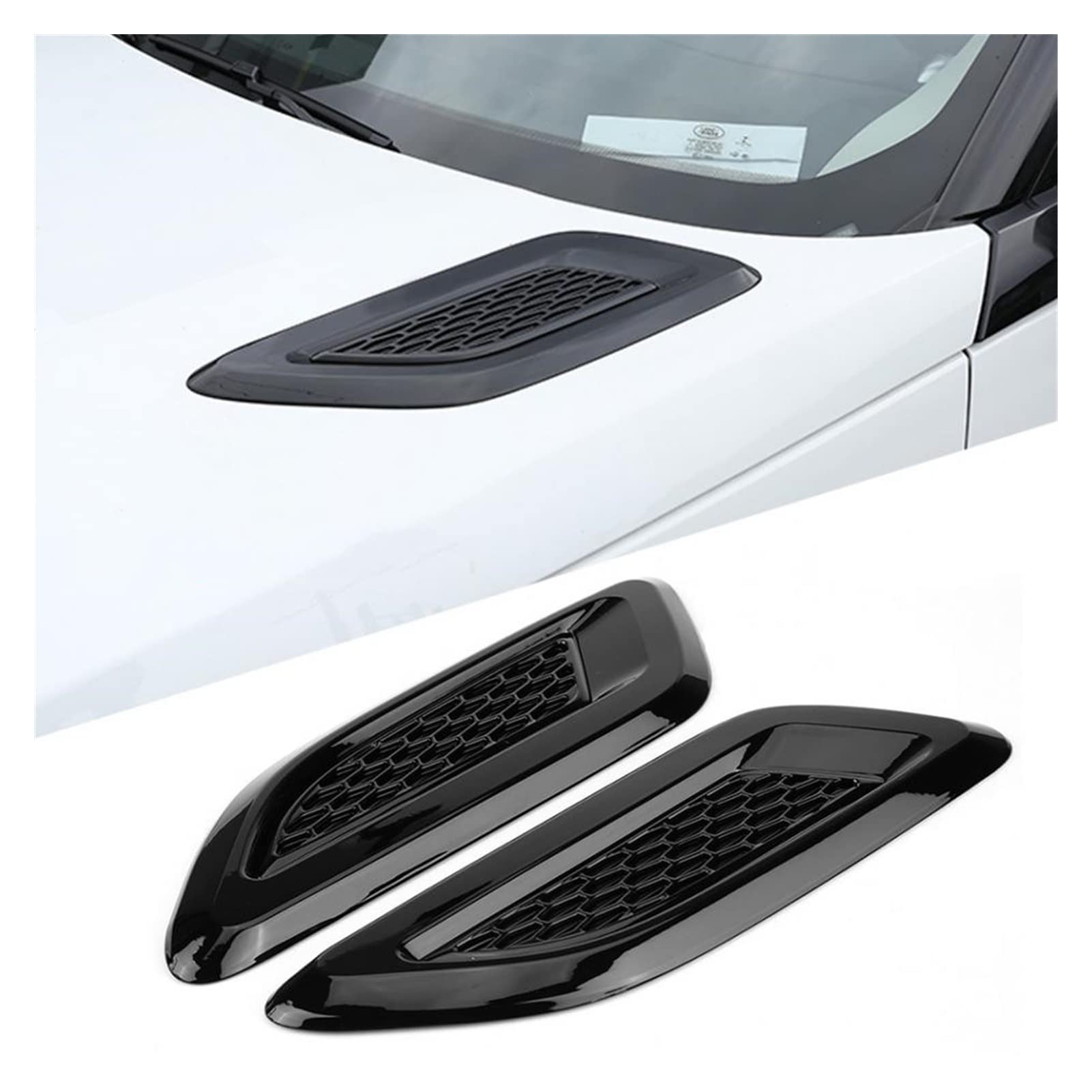 Presa d'aria Rifinitura alare, Design Funzionale ABS Rivestimento Ala Aria, Montaggio Semplice Protezione Ottimale, per Evoque 2012-2018, Materiale ABS, Rivestimento Ala Aria per Auto SUV
