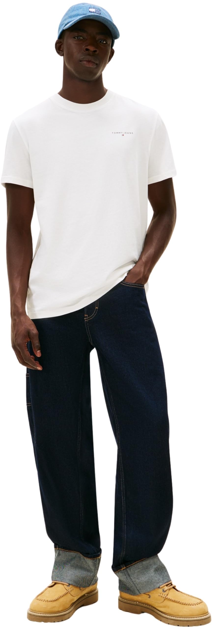 Tommy Jeans Herren TJM Slim Linear Ss Tee 2pck EXT Dm0dm22316 S/S T-Shirt (1er Pack)