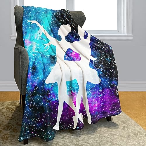 Sxchen Blanket Sofa Bed Throw Lightweight Cozy Plush Ballet Beauty Dance Purple Galaxy Nebula 50"X60" #TOP1