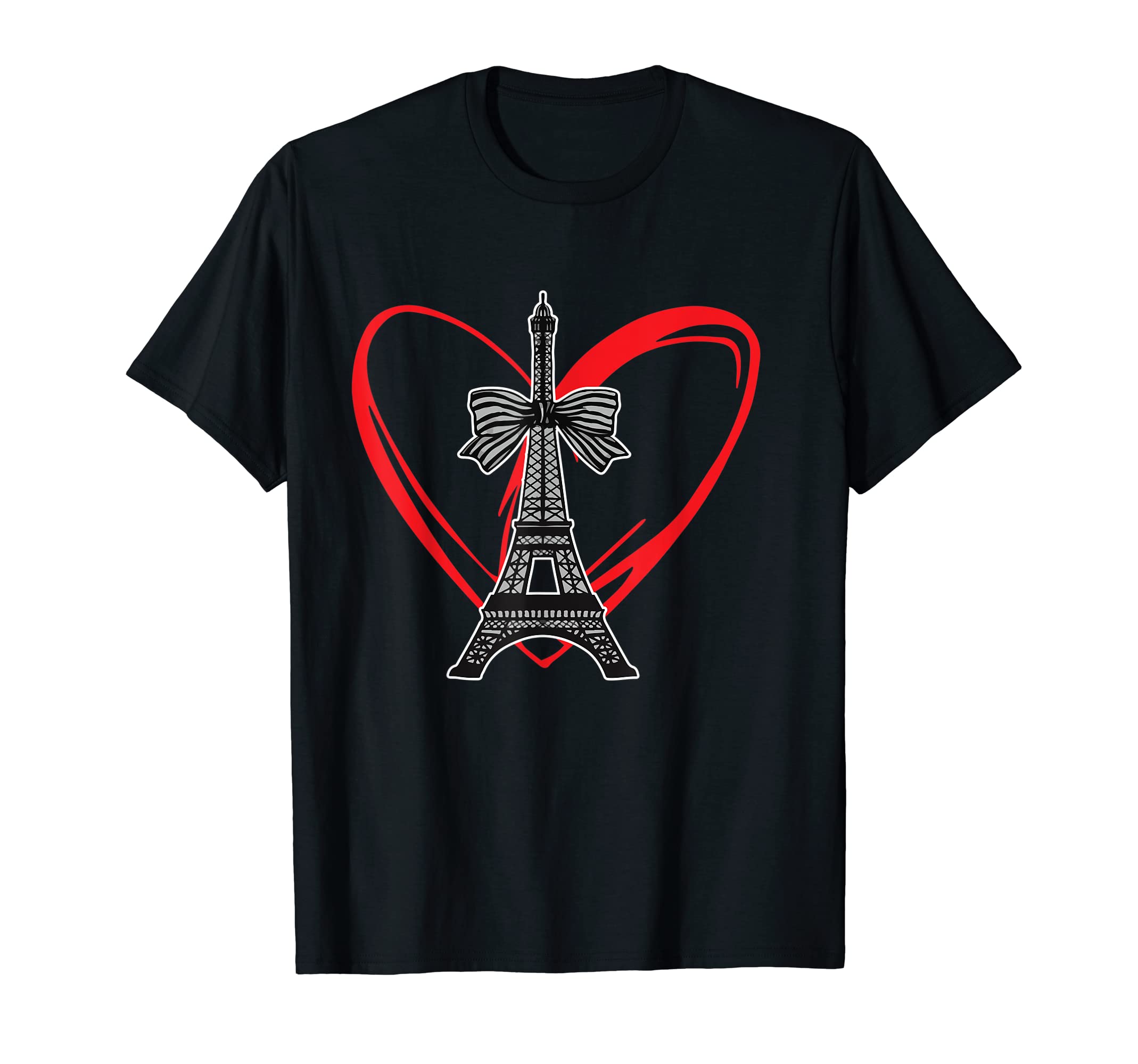 Eiffel Tower with loop A Heart direct from Paris by a French T-Shirt
