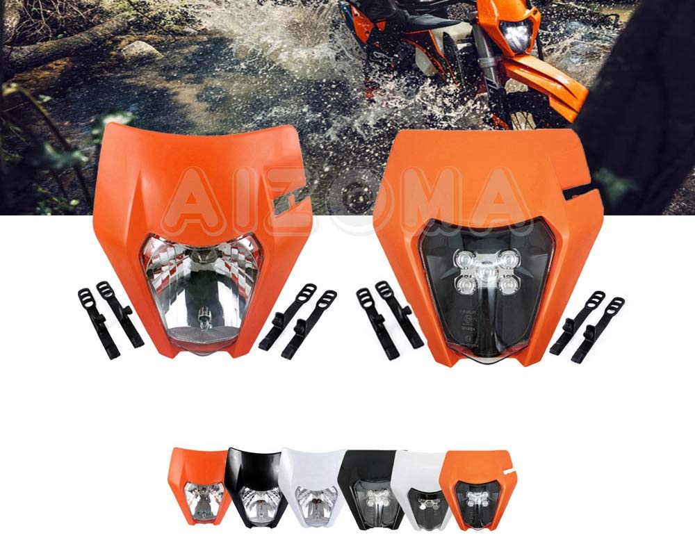 「KTM EXC/XC/SX系 150〜530cc LEDヘッドランプ」 オートバイ LED ヘッドライト ヘッドランプ KTM EXC EXCF SX SXF