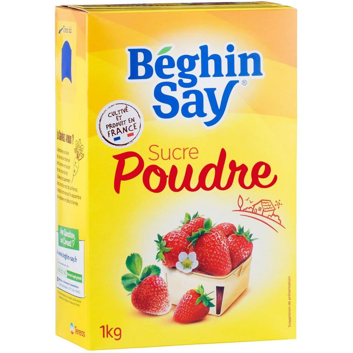 Béghin Say Sucre Poudre 1Kg (lot de 6)