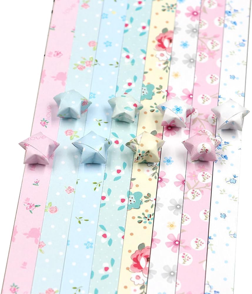 Origami Paper Strips - Pastel Lucky Star Paper - 1590 Sheets - 24.5X1.2CM - DIY Crafts & Origami