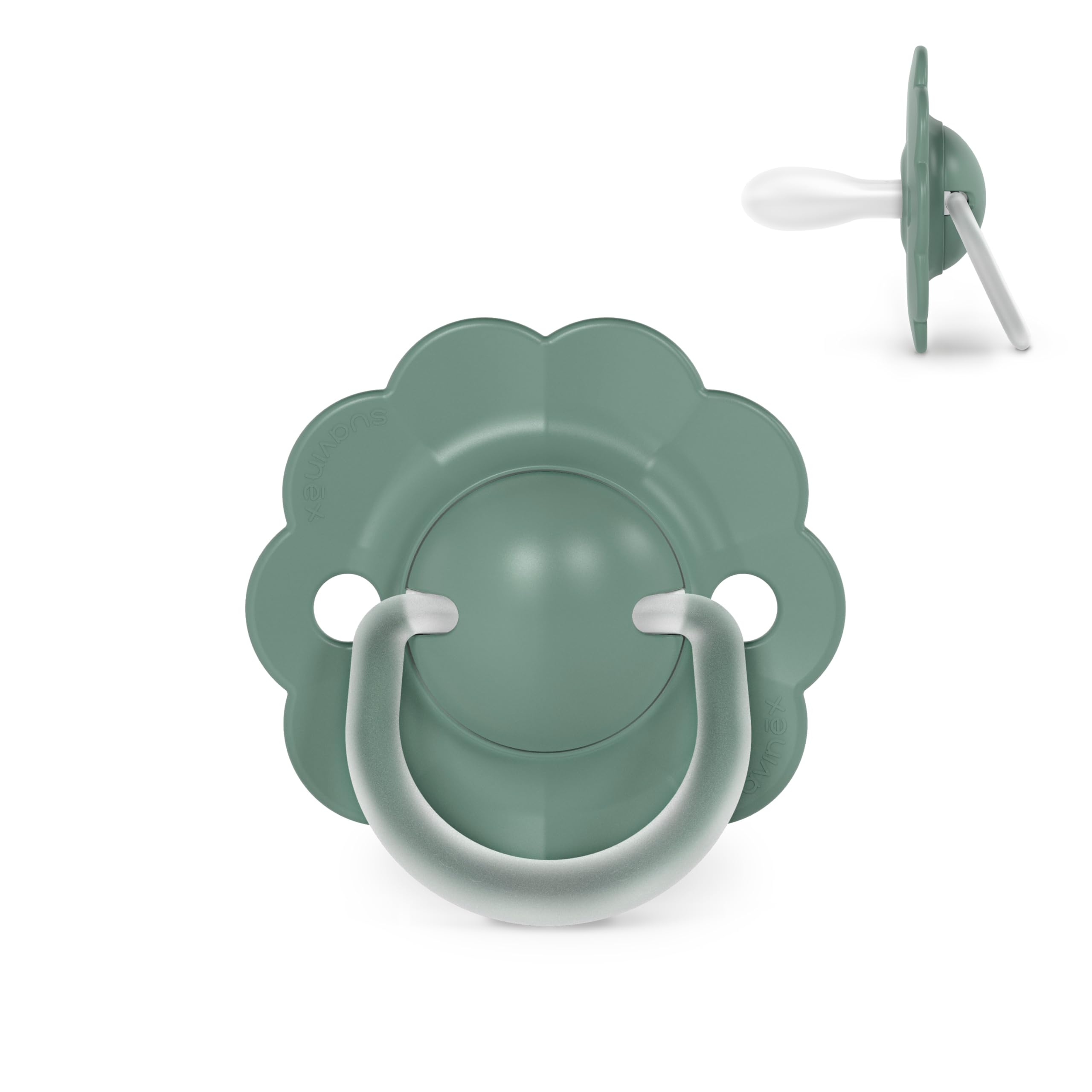 Suavinex, Chupete Bebés 6/18 Meses, con Tetina Fisiológica de Silicona SX Pro, Simétrica, Plana y Flexible, Respeta el Desarrollo Bucodental, con Anilla, Forma que Evita Rozaduras, Wonder Verde Liso
