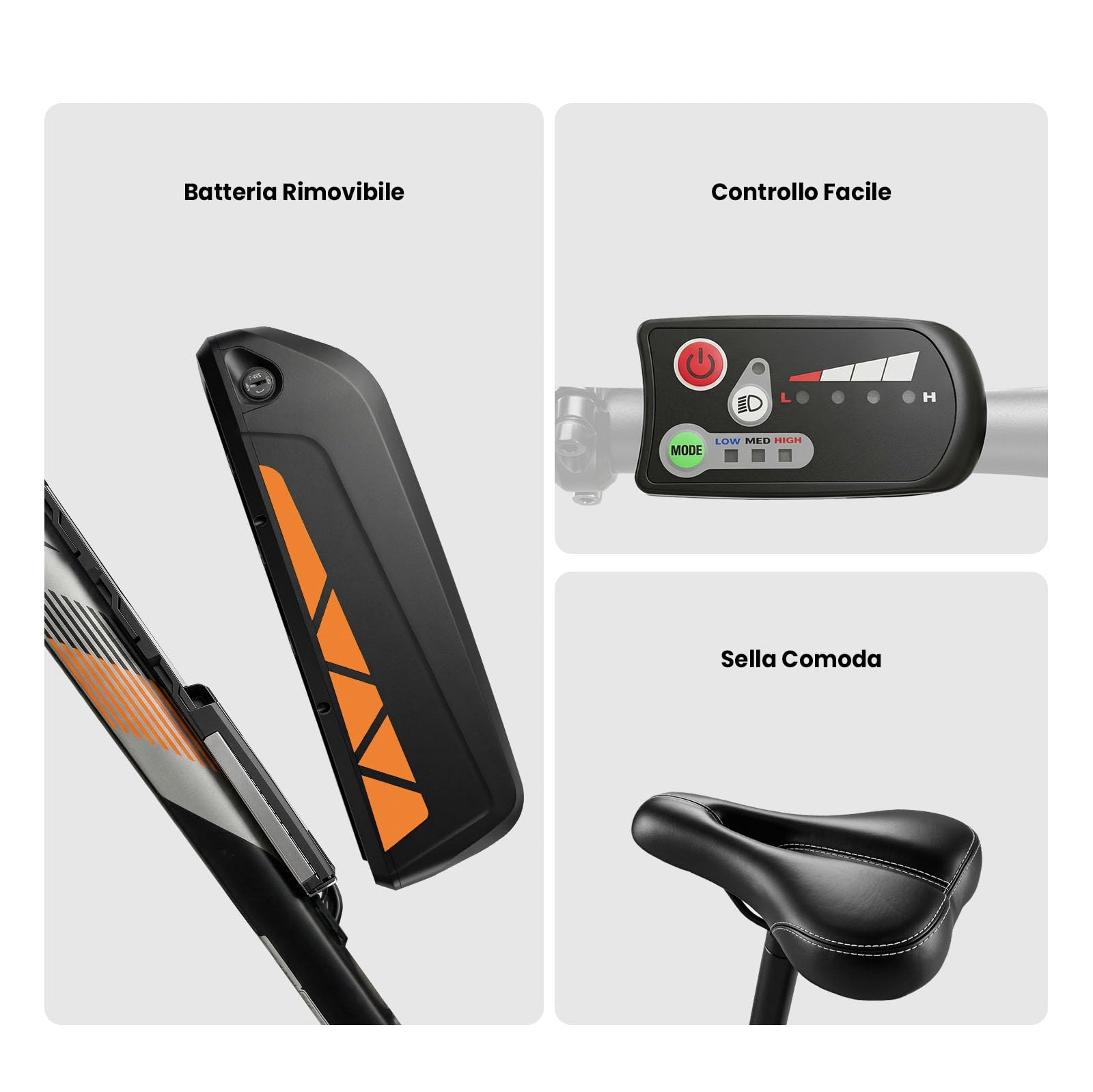 Touroll Bicicletta Elettrica U2/U3 Pro, Mountain Bike Elettrica con Pneumatici da 29'', Autonomia di 150km, Freno a Disco Idraulico + E-Brake, Sospensione Totale, Adatta a Qualsiasi Terreno