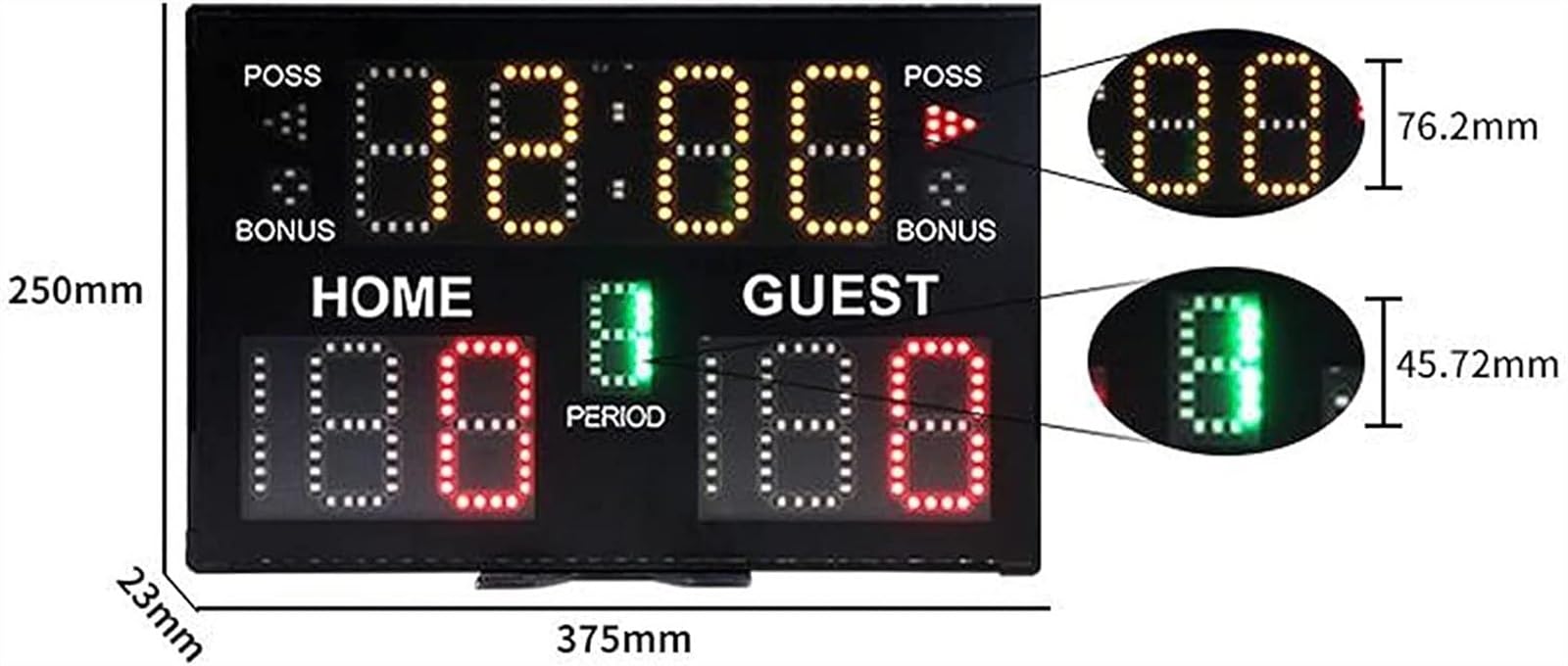 Amazon.co.jp: ポータブル卓上デジタルスコアボード、LEDスコアボード