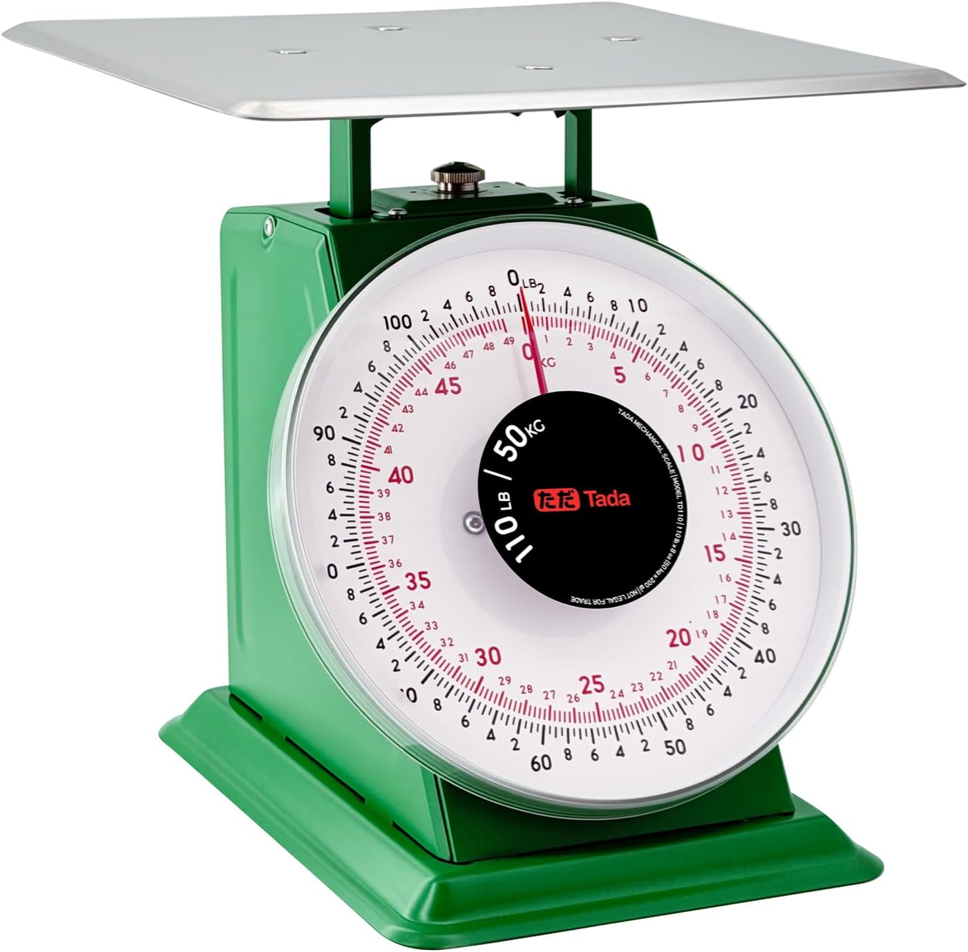Tada 110-LBS Heavy Duty Portion-Control Mechanical Kitchen and Food Scale Industrial Dial Scale with Stainless Steel Platform