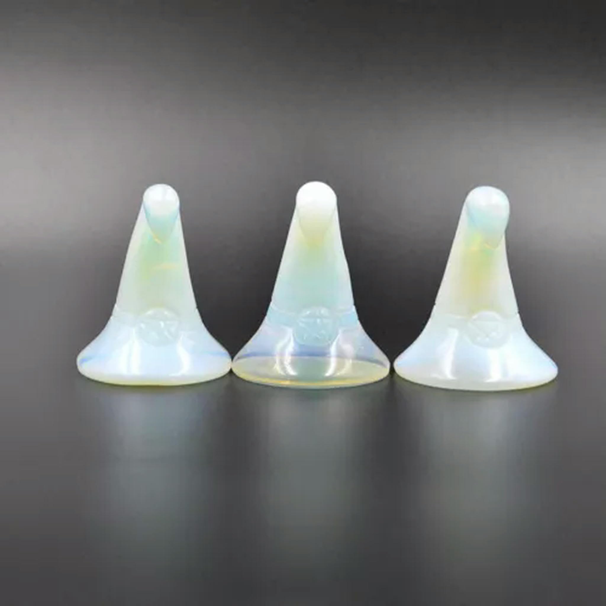 Chapeau de Sorcier en Quartz Naturel, Pierre sculptée en Cristal, décoration Cadeau-Opale