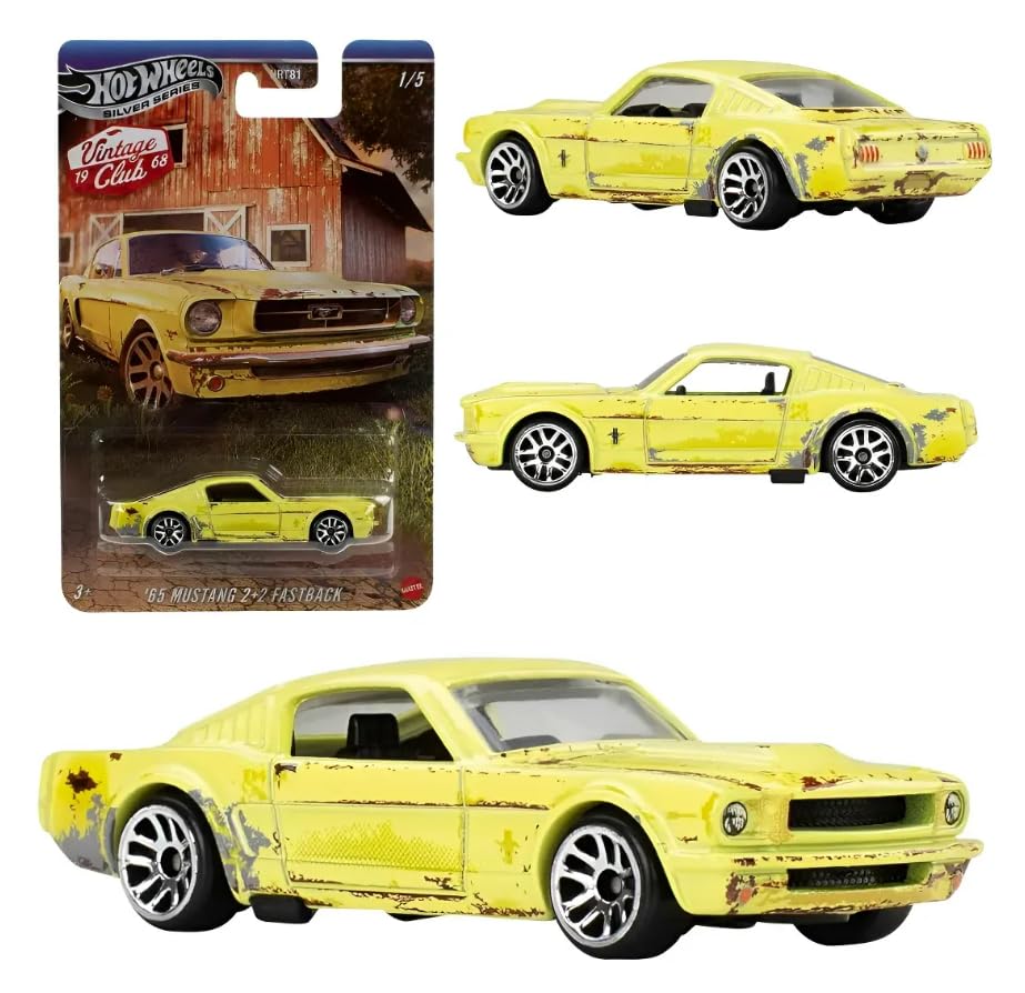 Hot Wheels Mustang 2+2 Fastback Escala 1:64 Amarillo miniatura 1