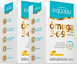 Kit 2 Ômega 3 Mix 3-6-9 1000mg Equaliv 60 cápsulas