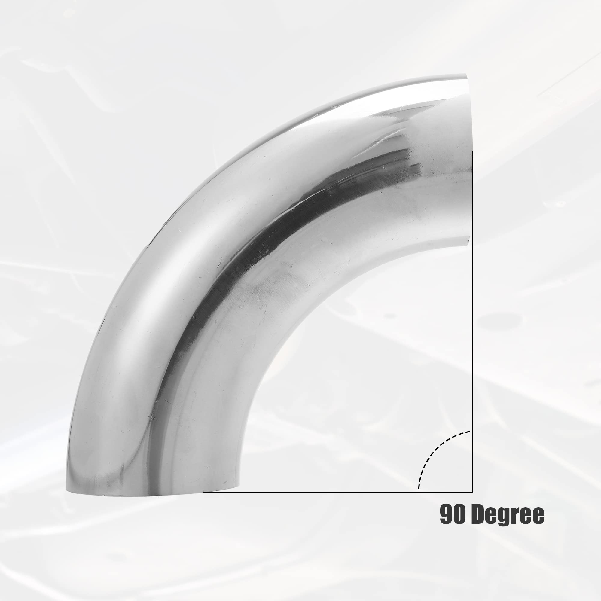 X AUTOHAUX 1 Pcs OD 2.5 Inch 45 Degree Exhaust Elbow Pipe SS304