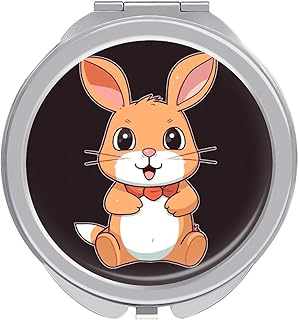 Cute Cartoon Rabbit Compact Mirror Makeup Mir...