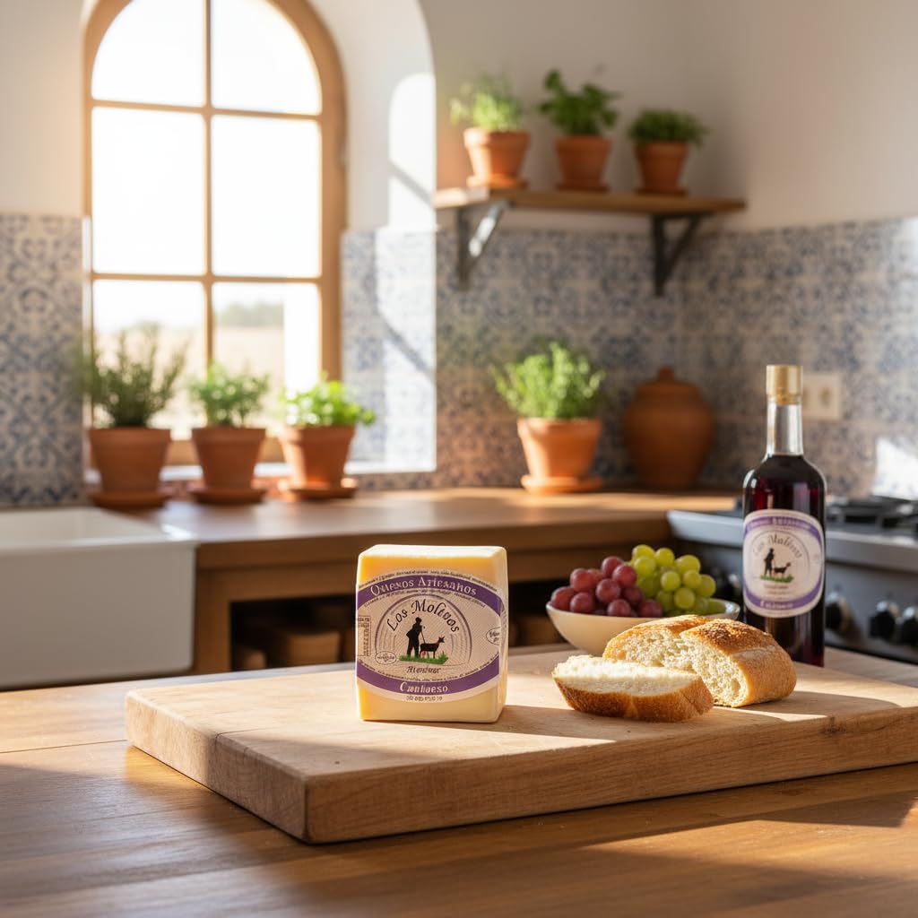 Queso Artesano Cantueso 100% de Leche de Cabra | Queso Gourmet Elaboración Tradicional y Casera con Ganadería Propia | Sabor Único y Natural | Pack Premium Caja de Madera