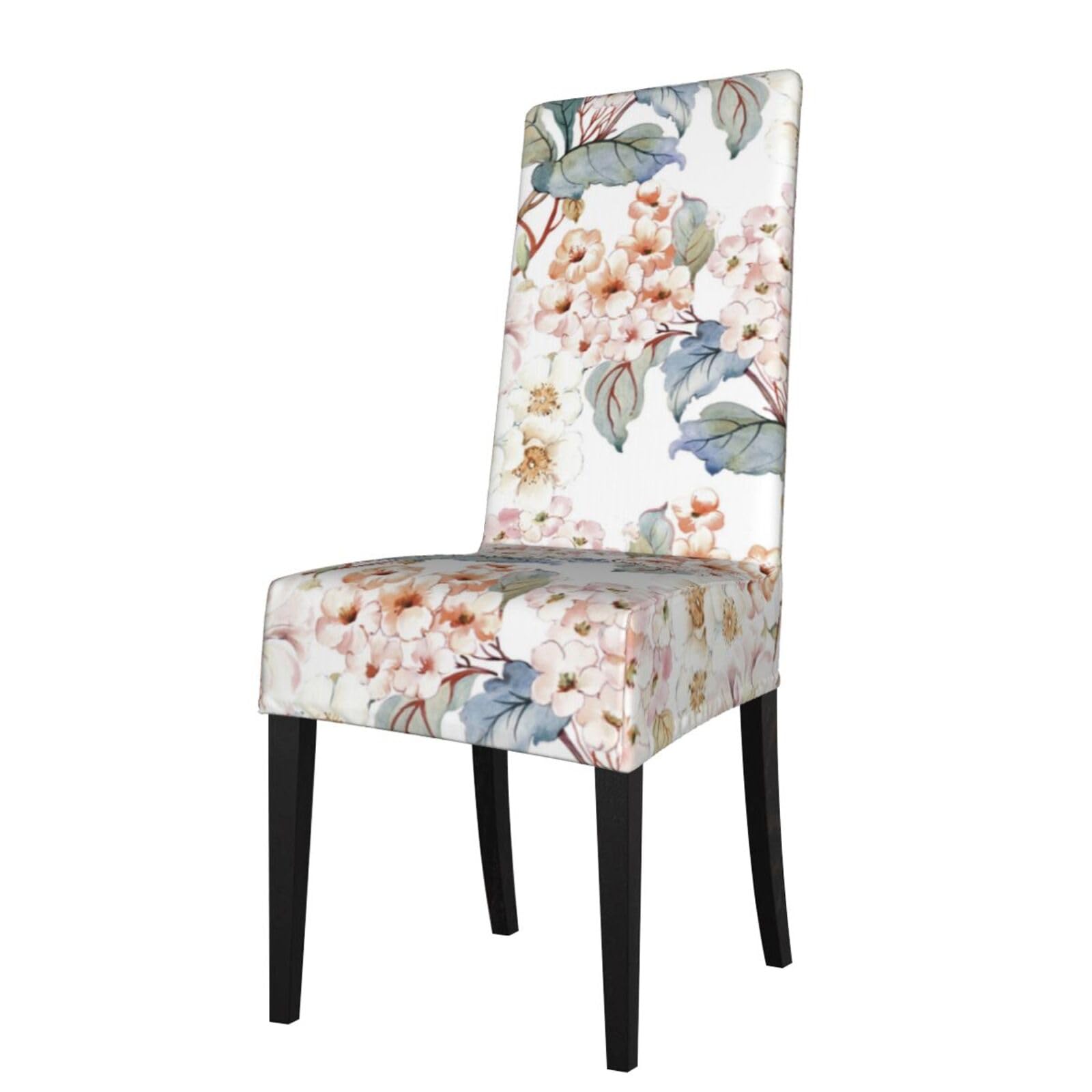 LKYMOH Flower Watercolor Pastel Botanical Pink, Chair Covers Stretch Chair Slipcovers for Dining Room, for Party Pet Protection Universal Fit Soft Polyester