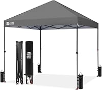 Vista 22 de CROWN SHADES Carpa Desplegable de 10x10 - Carpa de Exterior Instantánea con Bloqueo Central Patentado de Un Solo Empuje, Carpa de Playa con Bolsa