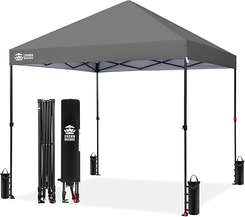 Miniatura 10 de Crown Shades Altura ajustable al instante, Toldo emergente de 10x10 pies - Tienda de campaña de playa con configuración de un solo toque - Fácil