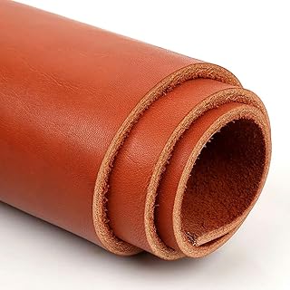 ERVDKXCOI Primera Capa de Cuero de Vaca de curtido Vegetal d Cuero de Vaca Duro Grueso de 4mm, cinturón de Cuero curtido Vegetal Artesanal, protección de Cintura, Cuero de Ganado Amarillo(40x40cm)