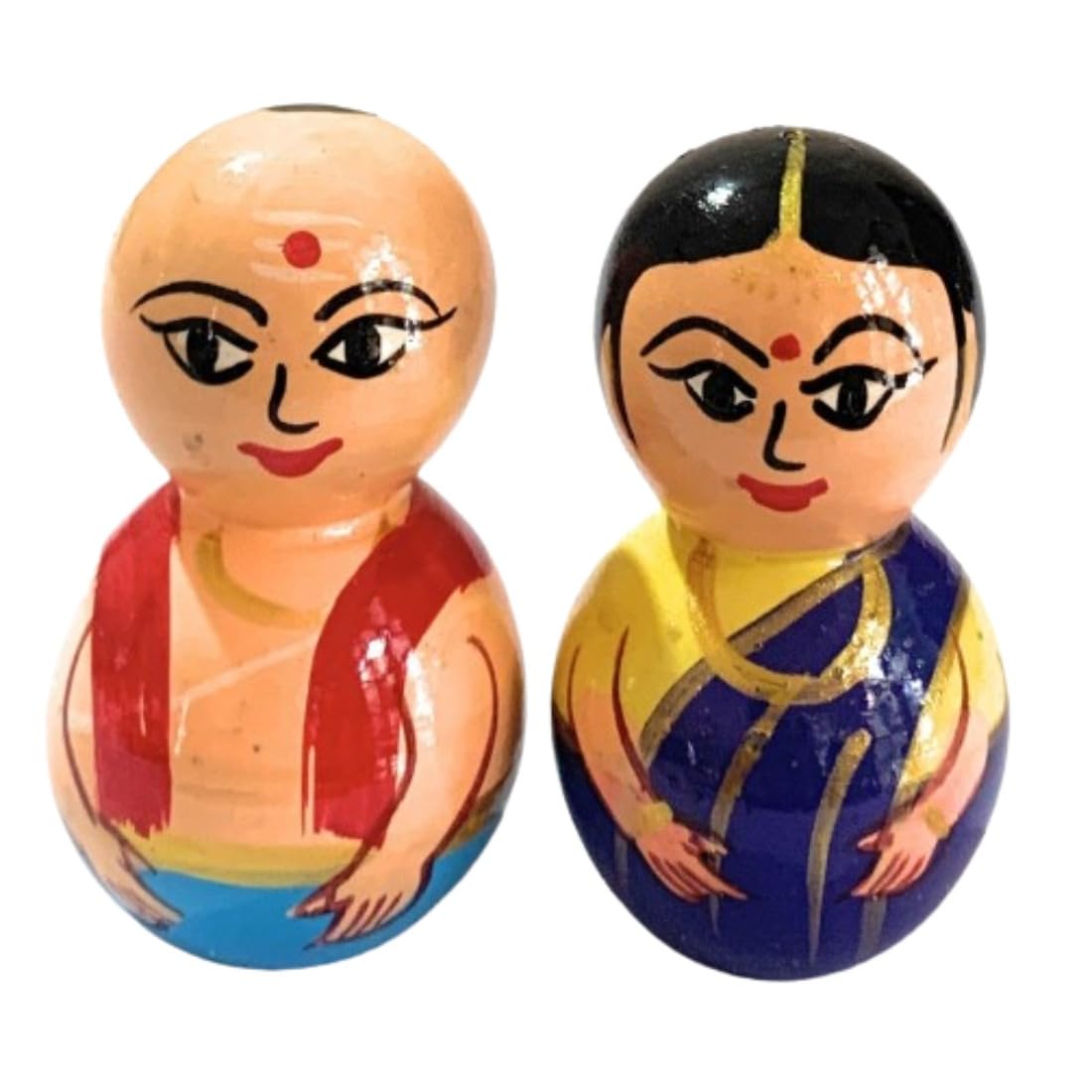 KOUSER TOYS FACTORY Handcrafted Channapatna Wooden Belur Brahmin Couple, Peg Dolls/Toys for Cake, Navathri gombe Decoration- Mr & Mrs Achar - 7 cms (B0CZ9B8R9W) Amazon Price History, Amazon Price Tracker